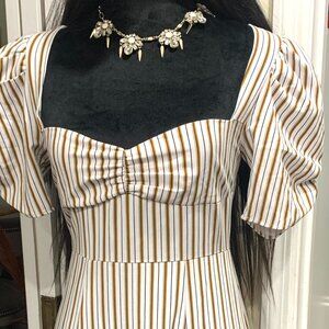 Elegant Striped Danielle Bernstein Dress
